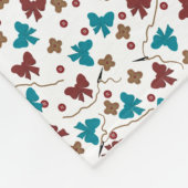 Buttonnen bows Flowers Fleece Blanket (Hoek)