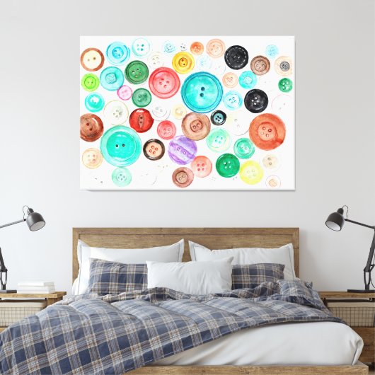 Buttonnen! Canvas Afdruk (Insitu (Slaapkamer))