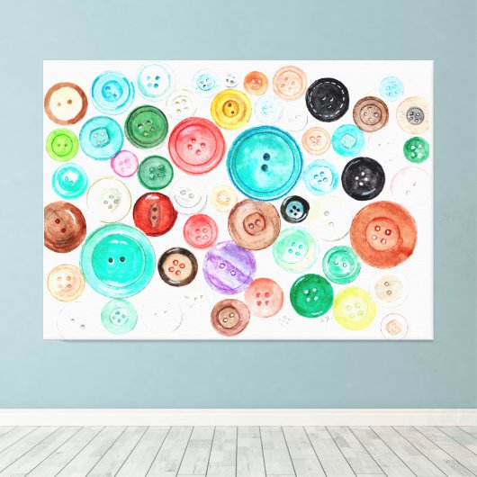 Buttonnen! Canvas Afdruk (Insitu (Houten vloer))