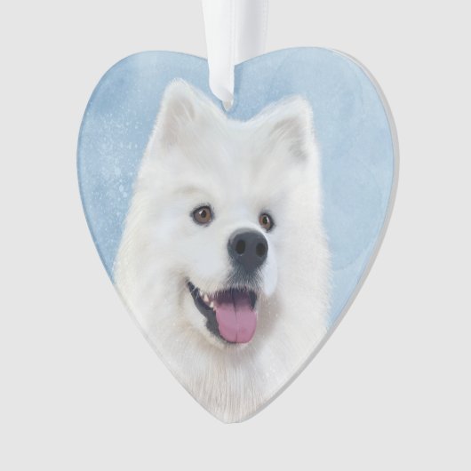 Buttonnen de Samojeed Ornament (voorkant)