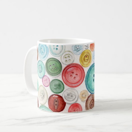 Buttonnen! design op een Mok/beker Koffiemok (Voorkant links)
