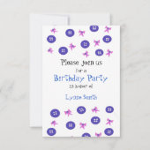 Buttonnen en Bows Birthday Uitnodiging (Voorkant)