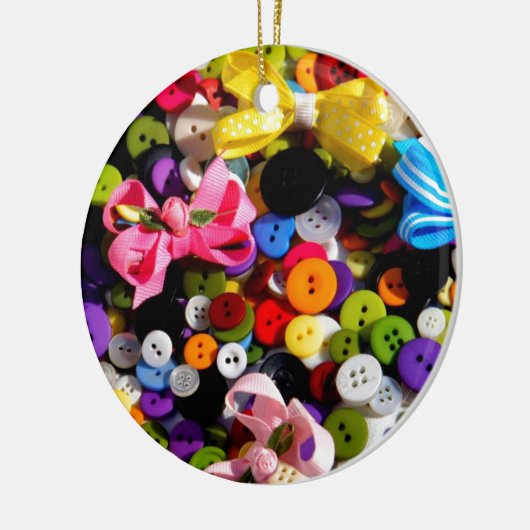 Buttonnen en koeien keramisch ornament (Links)