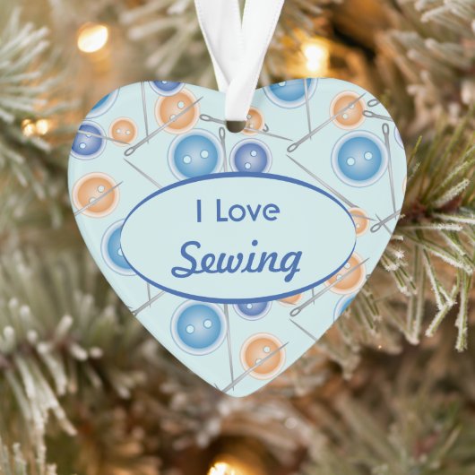 Buttonnen en naaigarens waar ik van hou ornament (Boom)