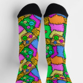 Buttonnen en patchwork Halloween Sokken (Top)