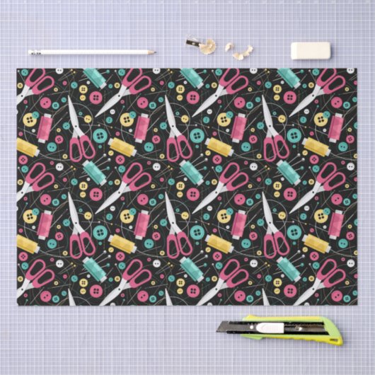 Buttonnen en spillen tissuepapier (Craft)