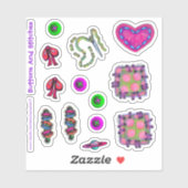 Buttonnen en steken naaithema sticker (Vel)