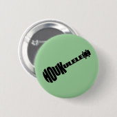 Buttonnen - Houkulele Logo - Groene ronde Ronde Button 5,7 Cm (Voorkant /achterkant)