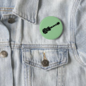 Buttonnen - Houkulele Logo - Groene ronde Ronde Button 5,7 Cm (In situ)