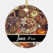 Buttonnen in hemelse Design en kleuren Keramisch Ornament (Voorkant)