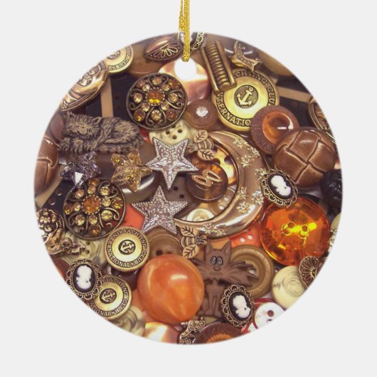 Buttonnen in hemelse Design en kleuren Keramisch Ornament (Achterkant)