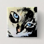 Buttonnen inktkat vierkante button 5,1 cm (Voorkant)