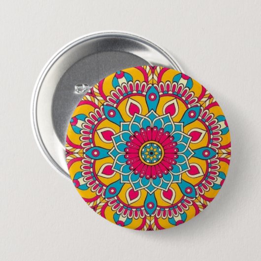 Buttonnen kunstdruk ronde button 7,6 cm (Voorkant /achterkant)