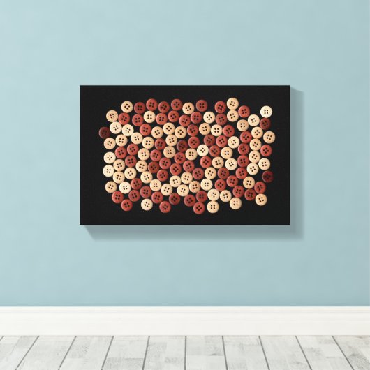 Buttonnen - Kunstfoto Canvas Afdruk (Insitu (Houten vloer))