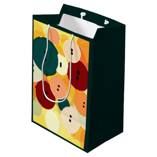 Buttonnen Medium Cadeauzakje (Achterkant Gekanteld)