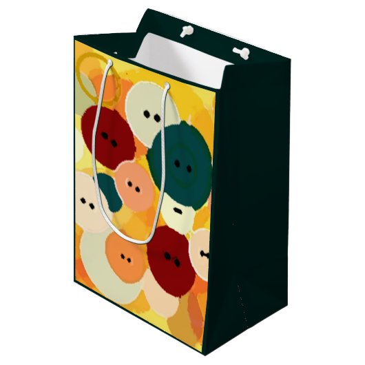 Buttonnen Medium Cadeauzakje (Voorkant Gekanteld)