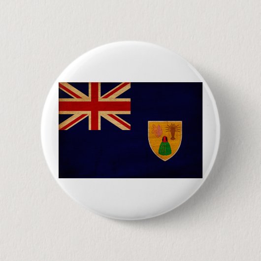 Buttonnen met de vlag van turks en Caicos Ronde Button 5,7 Cm (Voorkant)