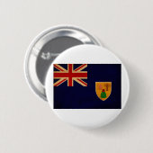 Buttonnen met de vlag van turks en Caicos Ronde Button 5,7 Cm (Voorkant /achterkant)