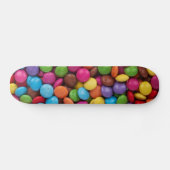 Buttonnen met kleurrijke chocolade persoonlijk skateboard (Horizontaal)