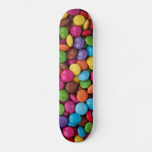 Buttonnen met kleurrijke chocolade persoonlijk skateboard (Voorkant)