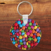 Buttonnen met kleurrijke chocolade sleutelhanger (Voorkant)