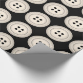 Buttonnen Minimalistisch modern puntenpatroon - zw Cadeaupapier (Hoek)