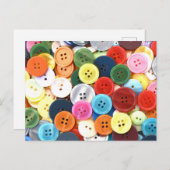 Buttonnen naaien foto Briefkaart (Voorkant / Achterkant)