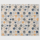Buttonnen naaigarens cadeaupapier (Vlak)