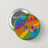 Buttonnen op Aarde Ronde Button 5,7 Cm (Voorkant /achterkant)