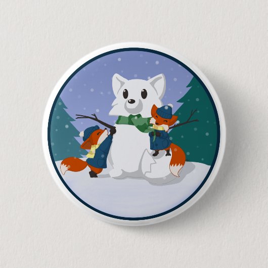 Buttonnen op de Keukensneeuwdag Ronde Button 5,7 Cm (Voorkant)
