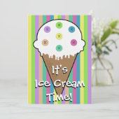 Buttonnen op uitnodiging van Ice Cream op zaterdag (Staand voorkant)