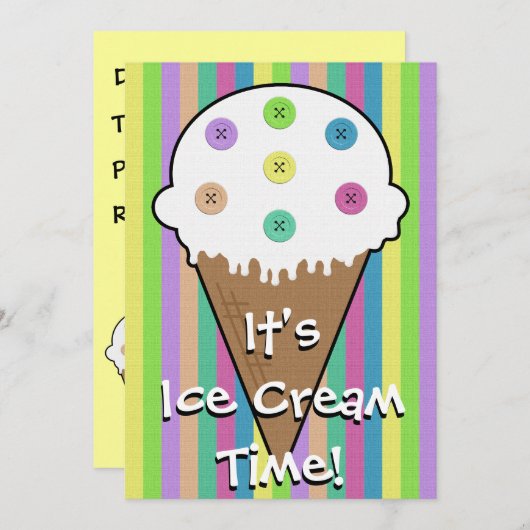 Buttonnen op uitnodiging van Ice Cream op zaterdag (Voorkant / Achterkant)