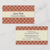 Buttonnen op vierkantsrood Visitekaartje (Voorkant / Achterkant)