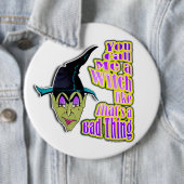 Buttonnen, pinnen - Halloween heks Ronde Button 6,0 Cm (In situ)