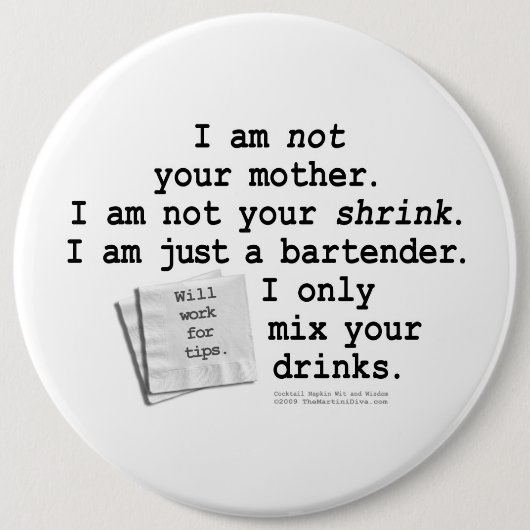 Buttonnen, pinnen - niet je rillingen ronde button 6,0 cm (Voorkant)