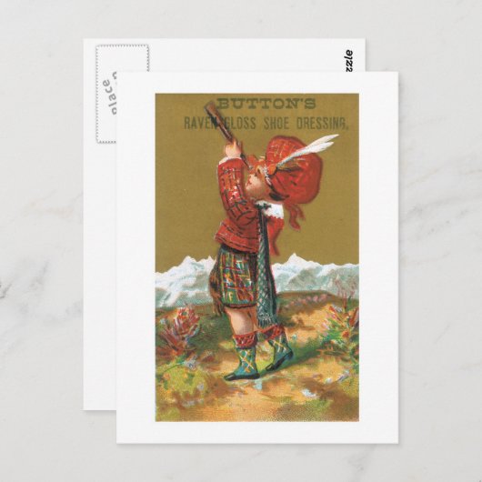 Buttonnen Raven Gloss Shoe Dressing Briefkaart (Voorkant / Achterkant)