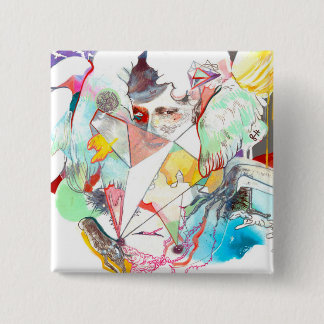 BUTTONNEN REFLECT VIERKANTE BUTTON 5,1 CM