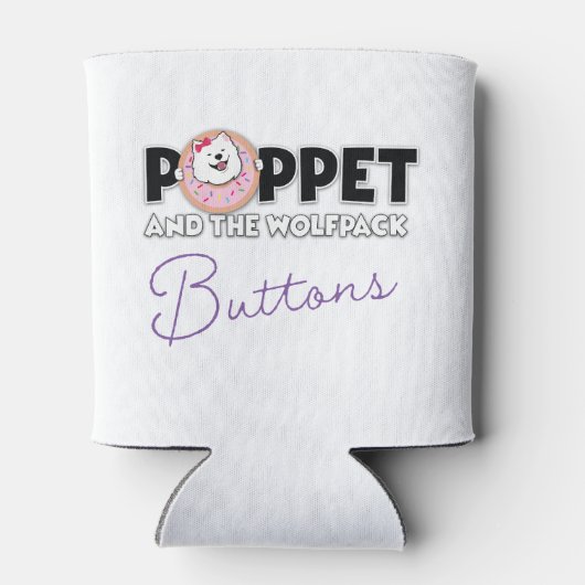 Buttonnen Samoyed Blikjeskoeler (Achterkant)