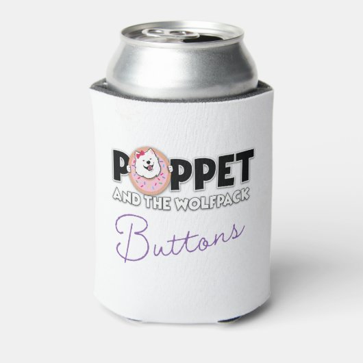 Buttonnen Samoyed Blikjeskoeler (Blikje Achterkant)