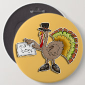 Buttonnen, spelden, badges - Thanksgiving Turkije Ronde Button 6,0 Cm (Voorkant /achterkant)