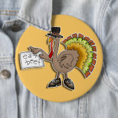 Buttonnen, spelden, badges - Thanksgiving Turkije Ronde Button 6,0 Cm (In situ)