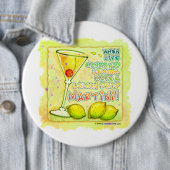 Buttonnen, spelden - Lemon Drop Martini Ronde Button 6,0 Cm (In situ)