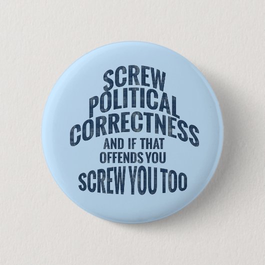 Buttonnen tegen politieke correctheid ronde button 5,7 cm (Voorkant)
