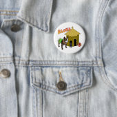 Buttonnen van Bulldog Hawaii Tiki Hula Ronde Button 5,7 Cm (In situ)