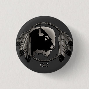 Buttonnen van de eerste Naties Metis Gifts & Wildl Ronde Button 3,2 Cm