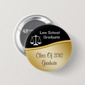 Buttonnen van de rechtenschool Afstuderen Ronde Button 5,7 Cm (Voorkant /achterkant)