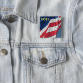 Buttonnen van de verkiezingscampagne - stemming vierkante button 5,1 cm (In situ)