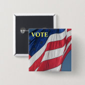 Buttonnen van de verkiezingscampagne - stemming vierkante button 5,1 cm (Voorkant /achterkant)