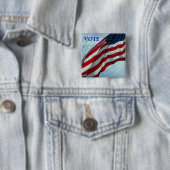 Buttonnen van de verkiezingscampagne - stemming vierkante button 5,1 cm (In situ)