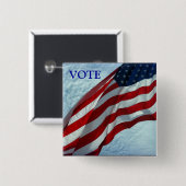 Buttonnen van de verkiezingscampagne - stemming vierkante button 5,1 cm (Voorkant /achterkant)